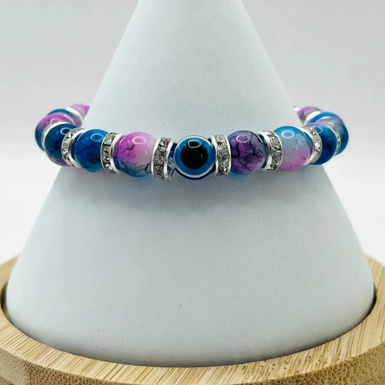 Stretchy Evil Eye Beaded Bracelet: Timeless Protection