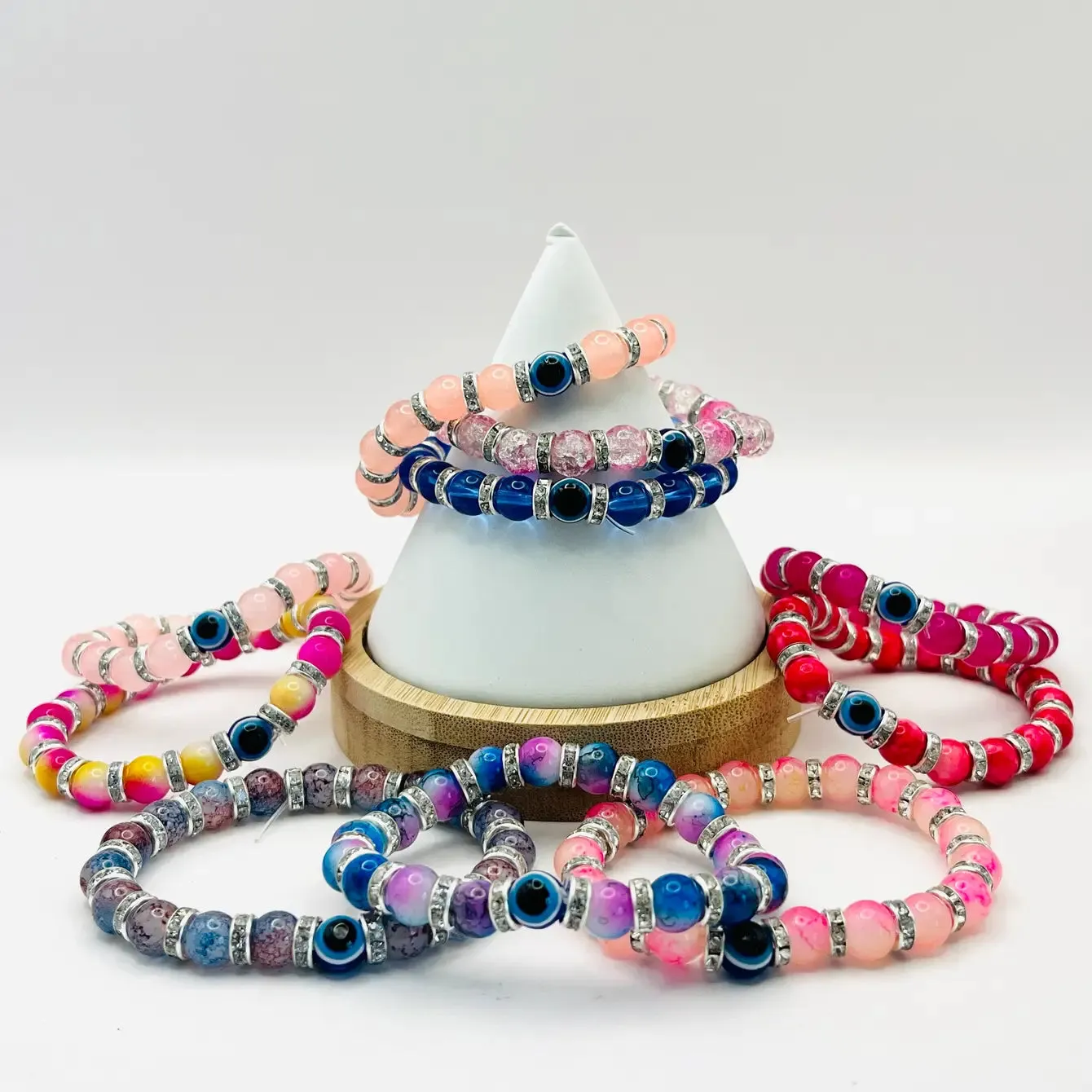 Stretchy Evil Eye Beaded Bracelet: Timeless Protection