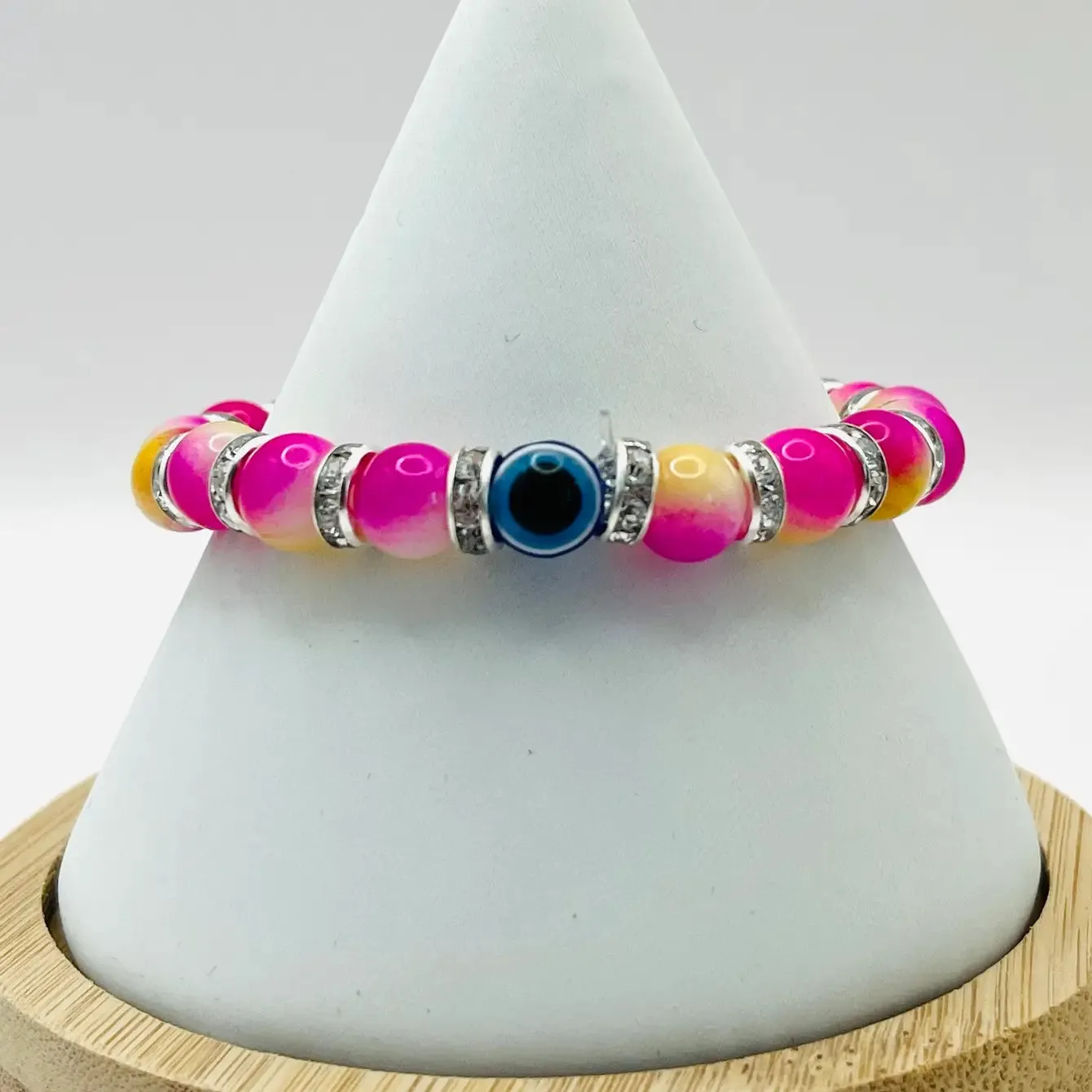 Stretchy Evil Eye Beaded Bracelet: Timeless Protection