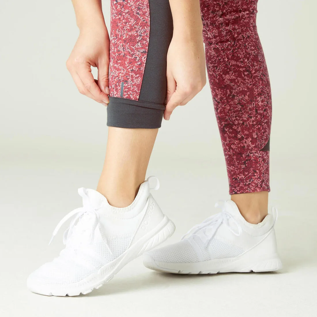 Stretchy High-Waisted Cotton Fitness Leggings Print