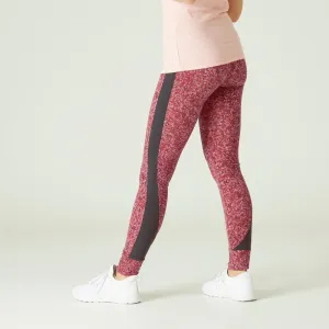 Stretchy High-Waisted Cotton Fitness Leggings Print