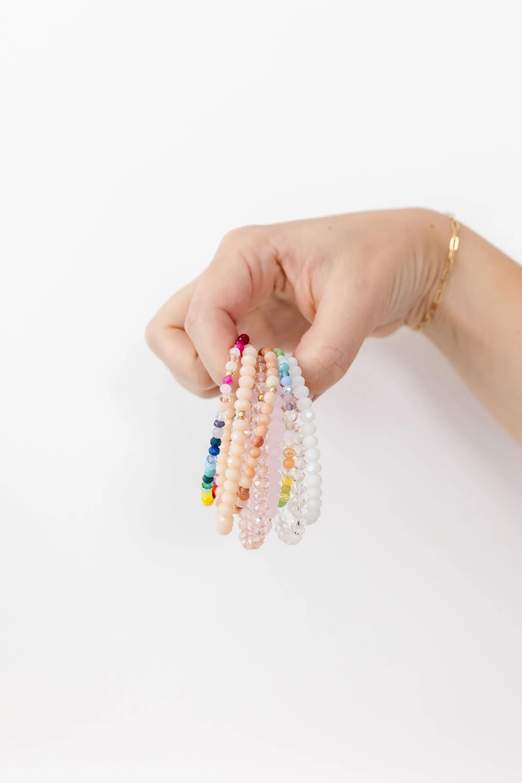 Stretchy Seashell Adult Bracelet (6MM Beads)