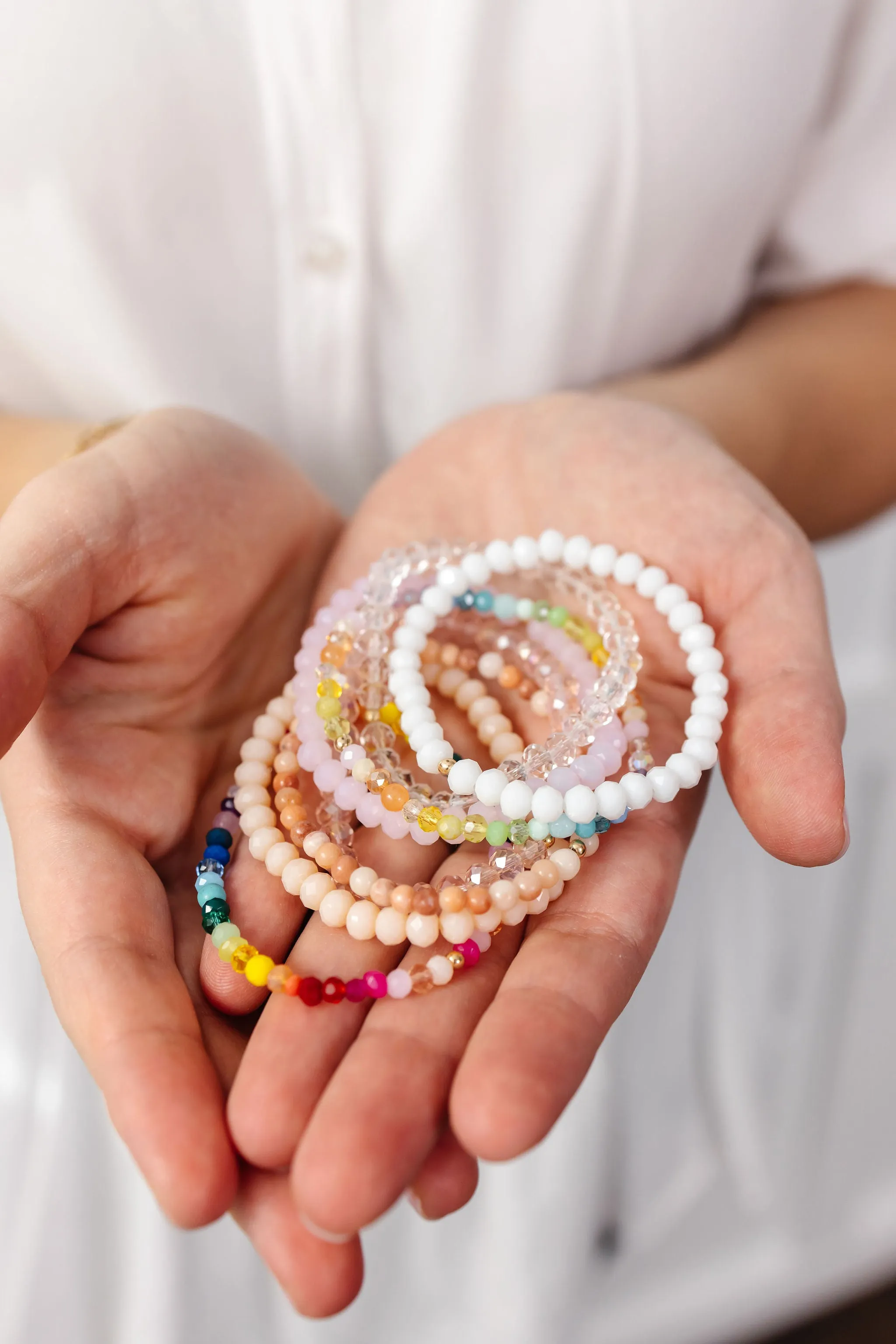 Stretchy Spectrum Adult Bracelet (3MM   4MM Beads)