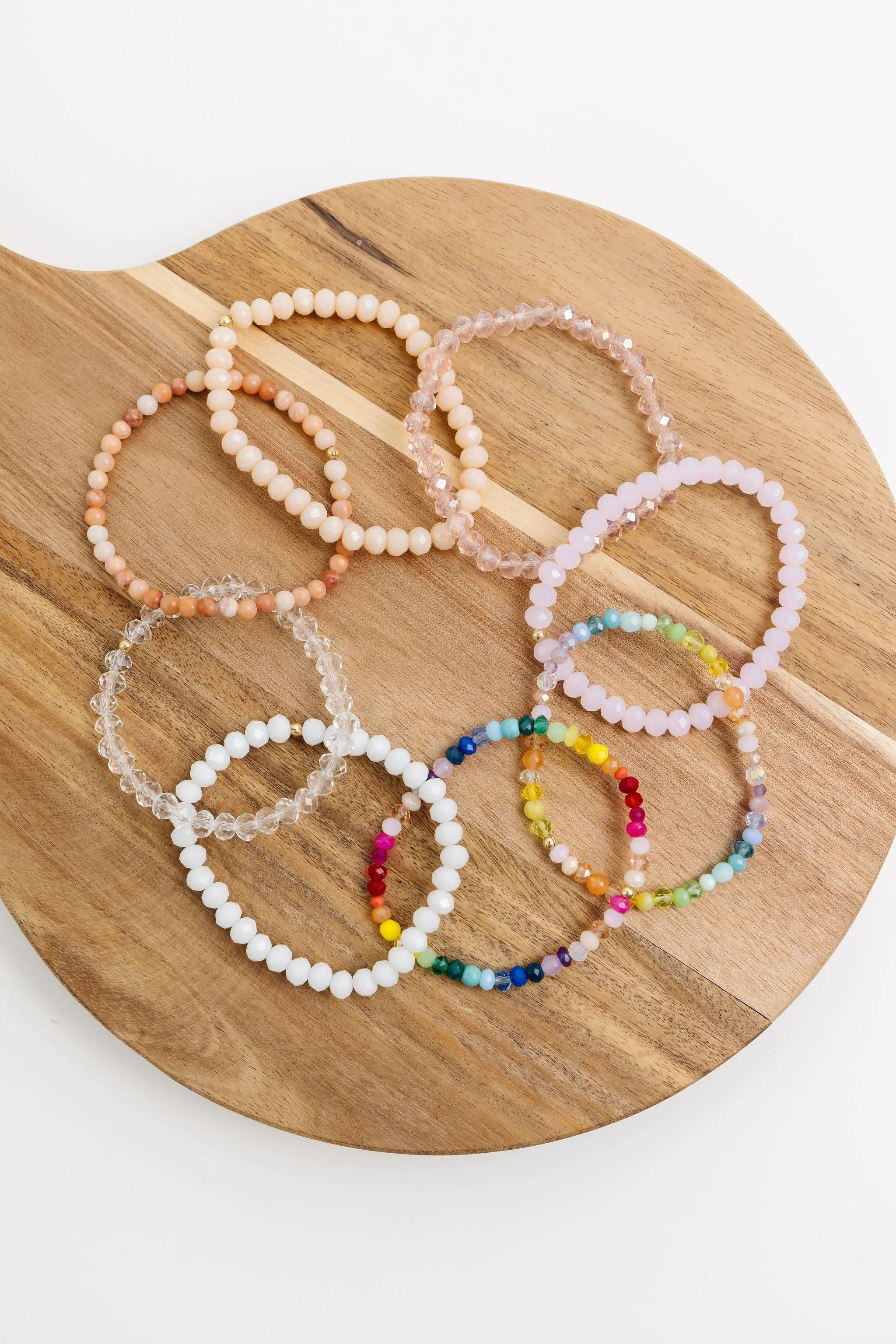 Stretchy Spectrum Adult Bracelet (3MM   4MM Beads)