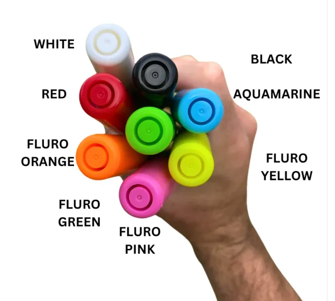 SURFPAINTS  FLURO ACRYLIC PAINT PENS - SIZE 4MM BULLET NIBS