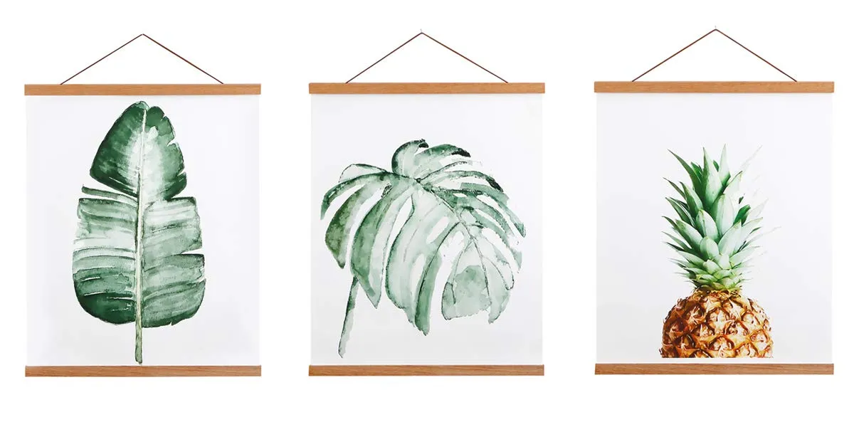 Teak Wood Hanger Kit for Artwork