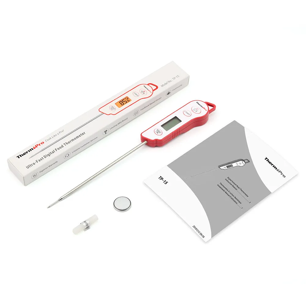 ThermoPro TP15 Digital Waterproof Instant Meat Thermometer