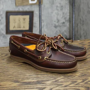 Timberland Womens Tie Leather Boat Shoes 167418daf70f61 Brown 6M