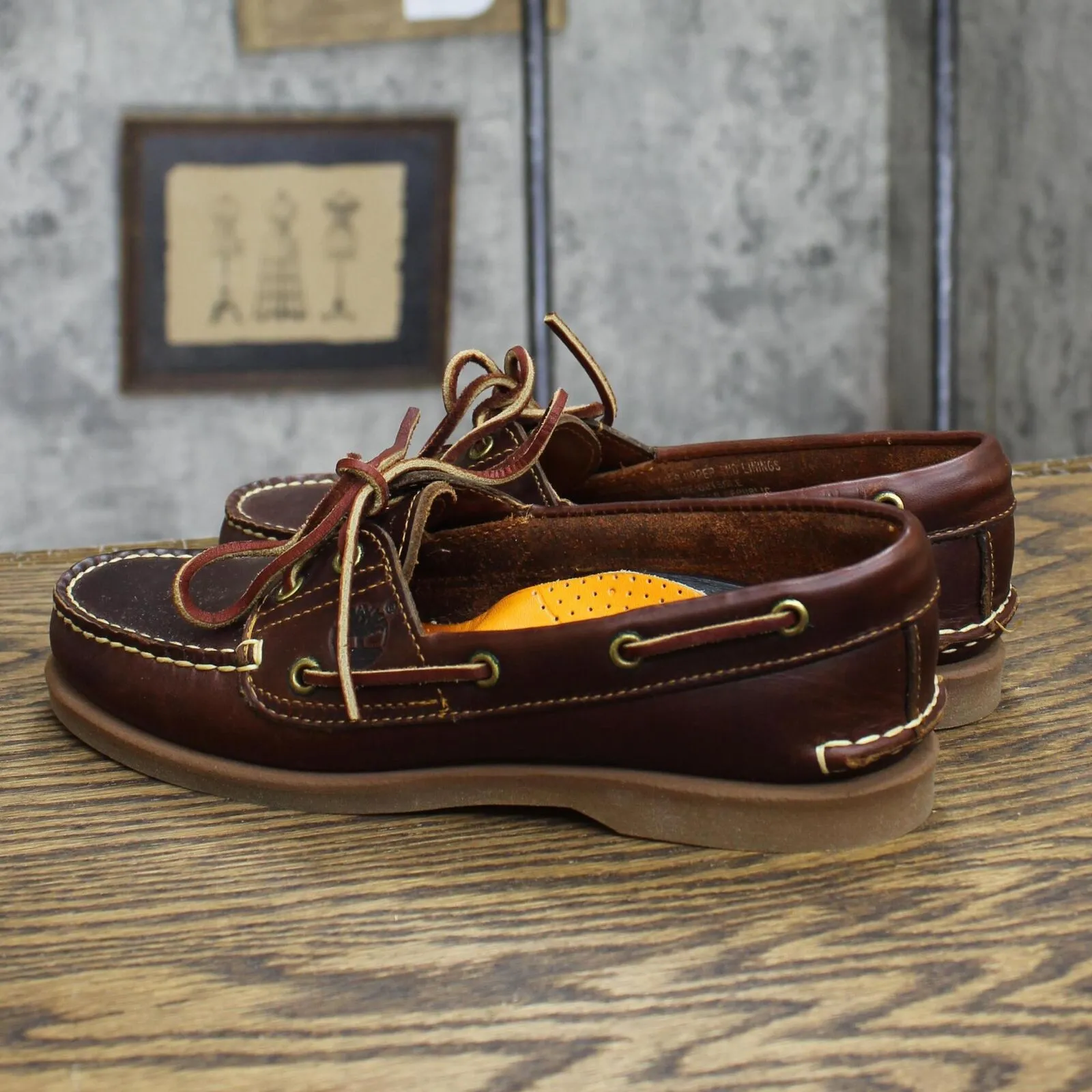 Timberland Womens Tie Leather Boat Shoes 167418daf70f61 Brown 6M