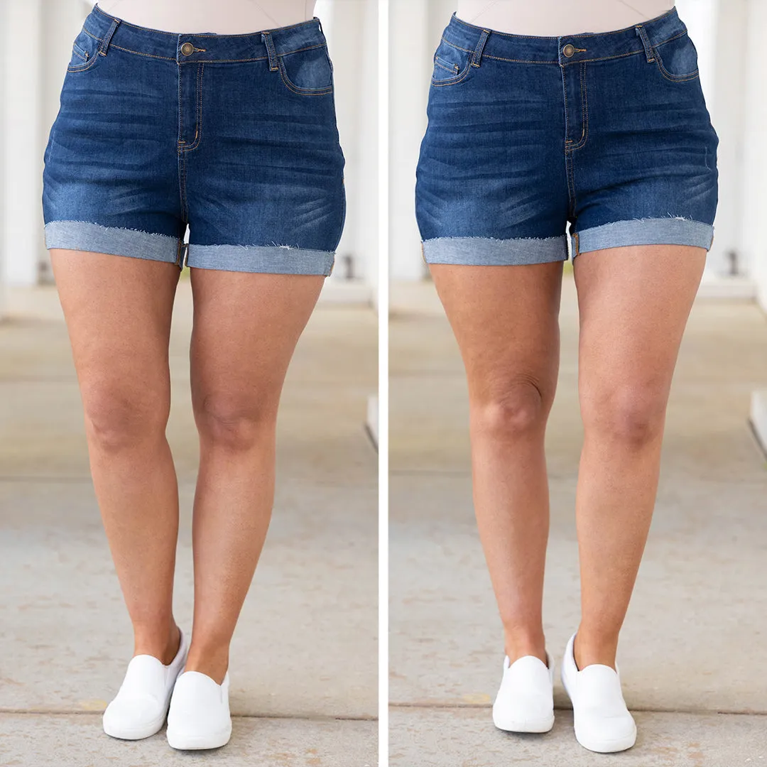 Unchained Melody Shorts, Dark Wash