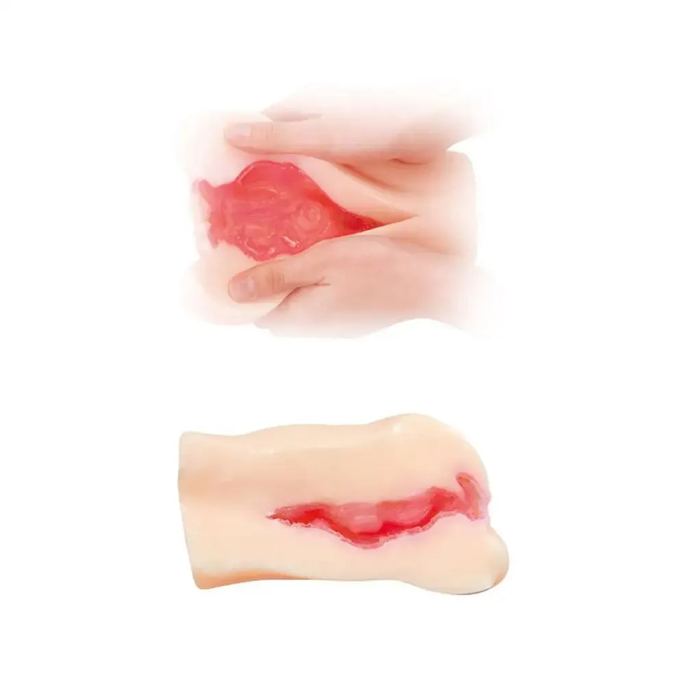Utensil Race Flesh Pink Stretchy Realistic Vagina Masturbator