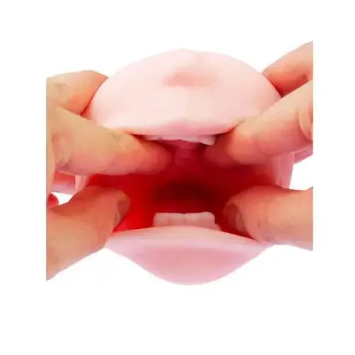 Utensil Race Stretchy Realistic Flesh Mouth Masturbator for Men