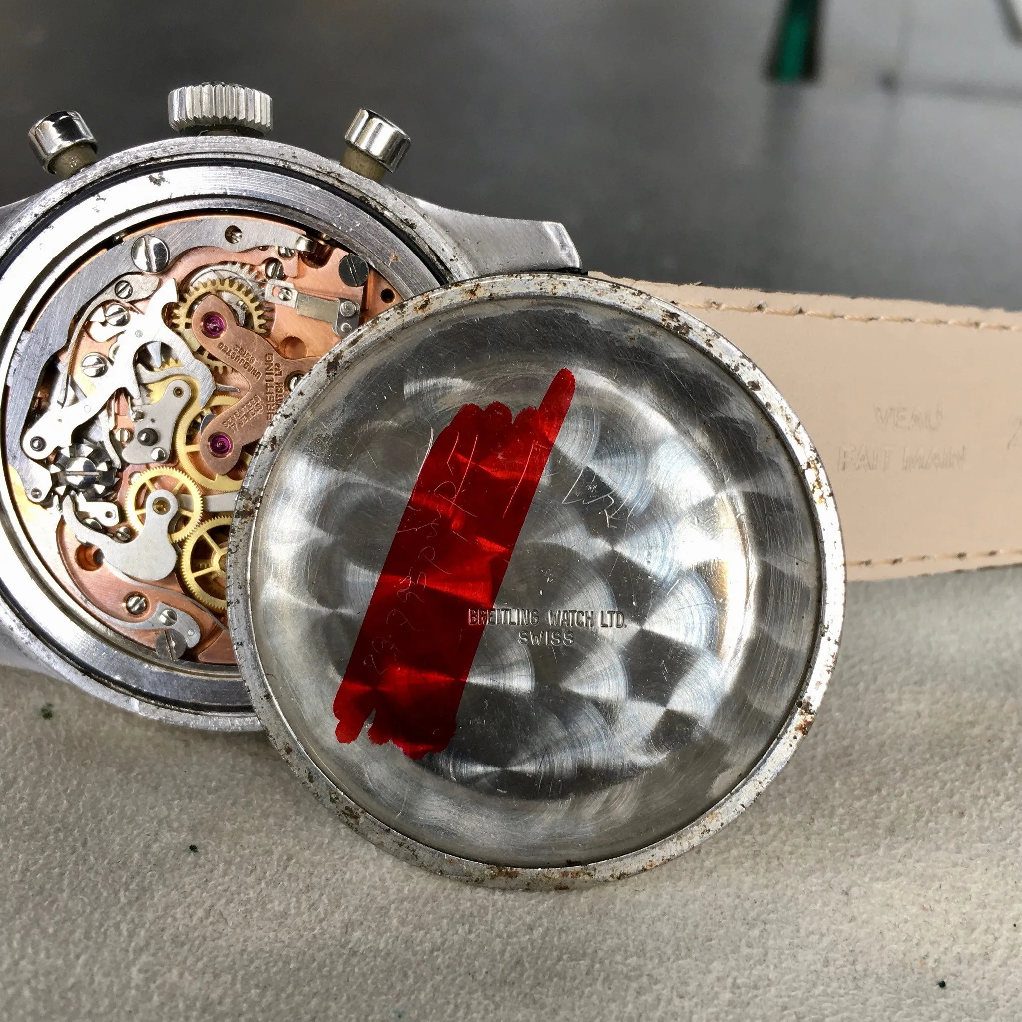 Vintage Breitling Navitimer 806 Steel Chronograph Venus 178 1968 Wristwatch