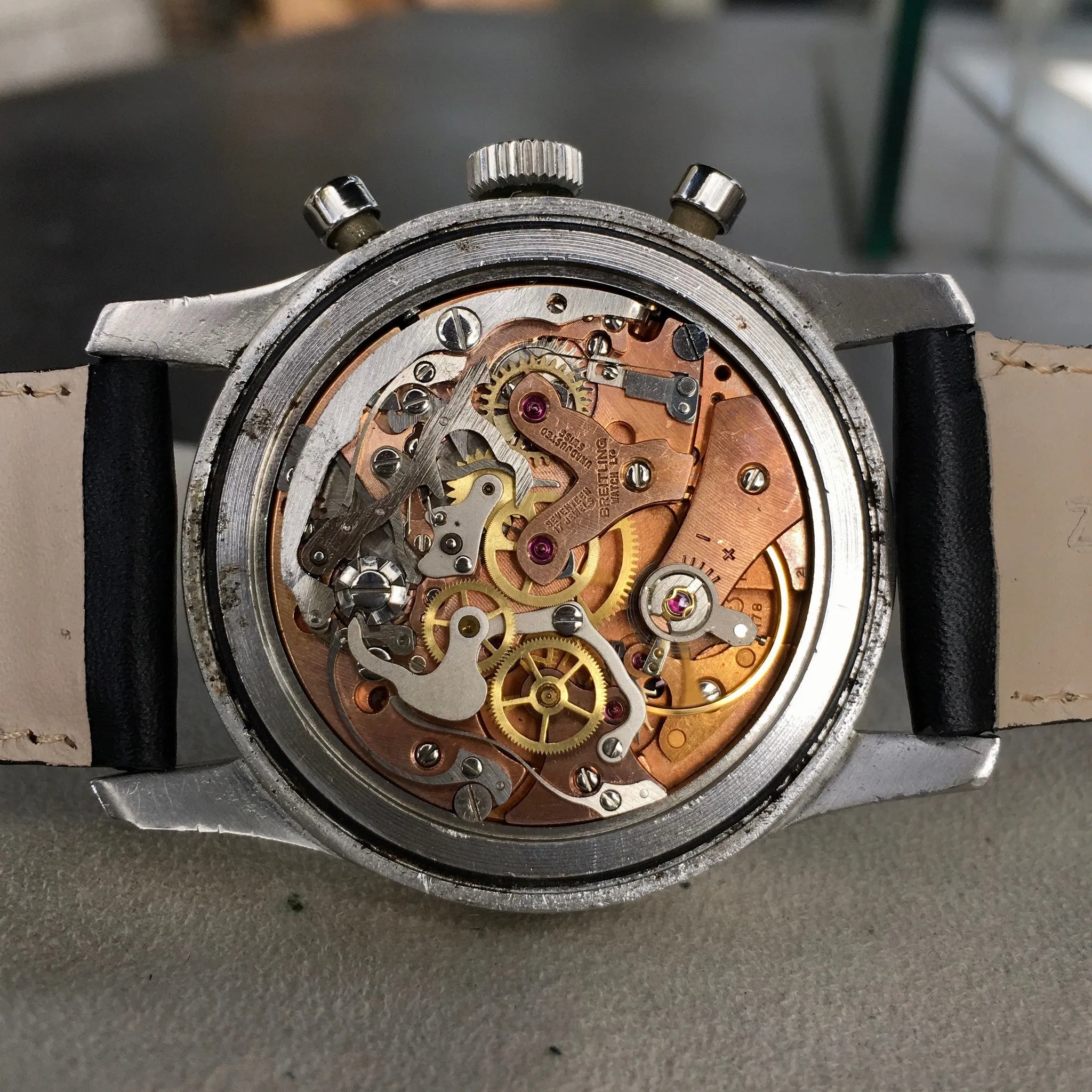 Vintage Breitling Navitimer 806 Steel Chronograph Venus 178 1968 Wristwatch