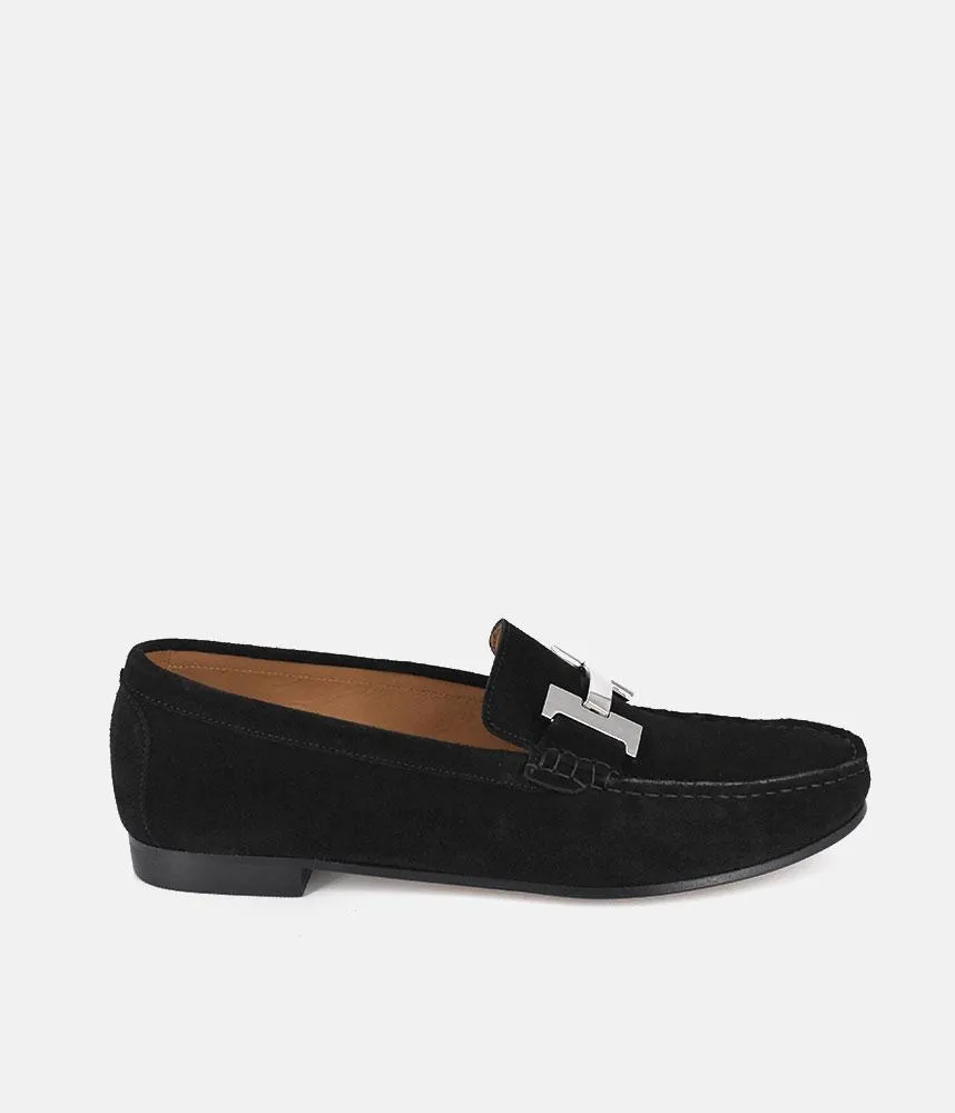 Vittoria Mengoni Premium Black Velour Loafers
