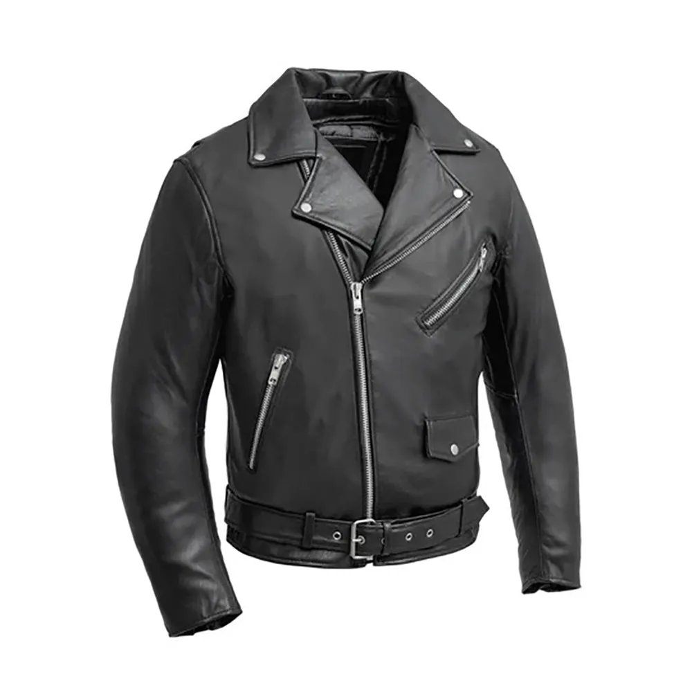 Whet Blu Men's Jay Moto Leather Jacket with Zip Out Liner