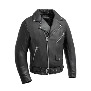 Whet Blu Men's Jay Moto Leather Jacket with Zip Out Liner