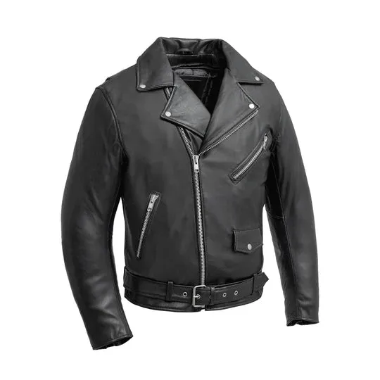 Whet Blu Men's Jay Moto Leather Jacket with Zip Out Liner