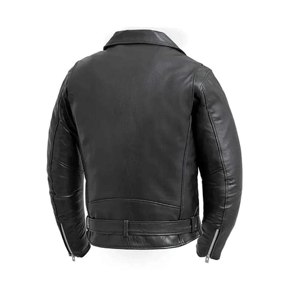 Whet Blu Men's Jay Moto Leather Jacket with Zip Out Liner
