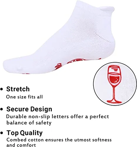 Wine Gift for Men Women Novelty Wine Socks Ideal Gifts for Wine Lovers Presents for Drinkers White Socks