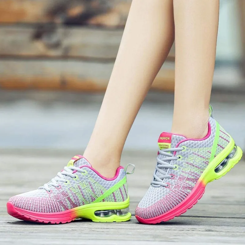 Women's Classic Multicolored Neon Lace Up Sneakers | Perfect for Everyday Wear