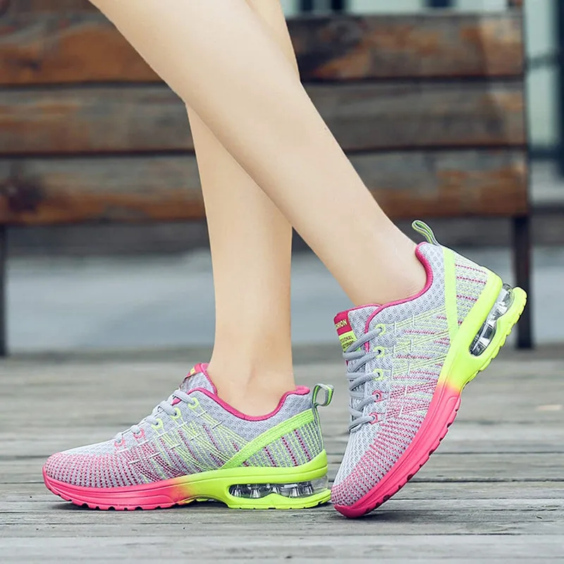 Women's Classic Multicolored Neon Lace Up Sneakers | Perfect for Everyday Wear