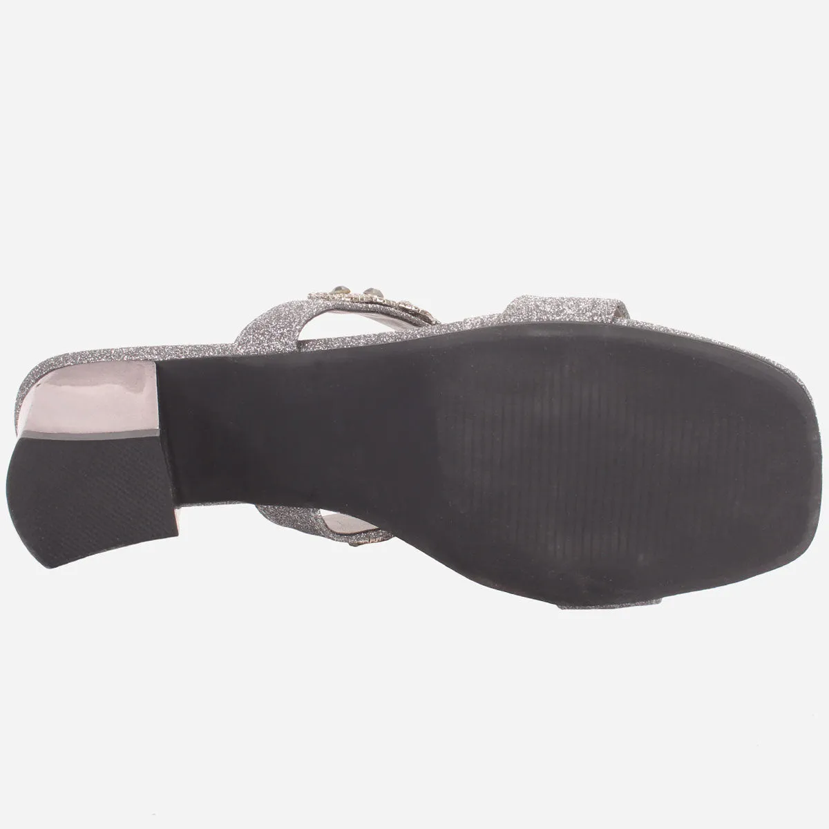 Women's "HIRAX" Decorated Block Heel Slide in Sandals