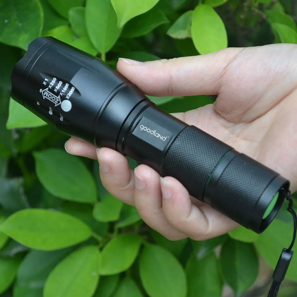 Zoomable Waterproof LED Flashlight